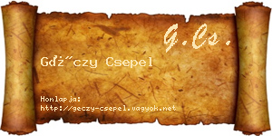 Géczy Csepel névjegykártya